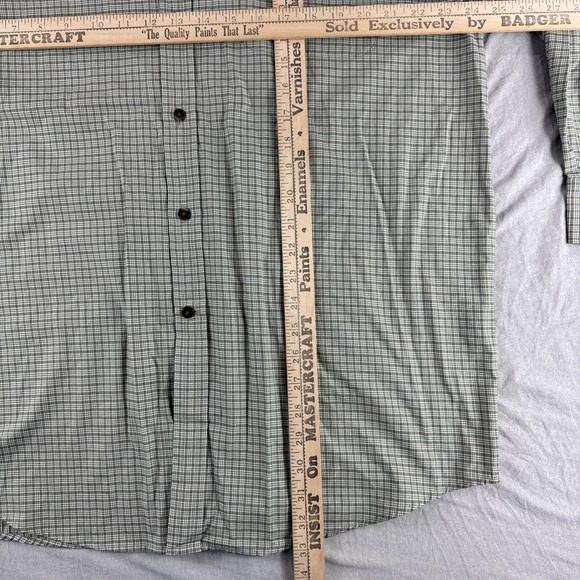 Greg Norman Shirt Mens L Green Plaid Long Sleeve Button Up Preppy Casual NEW NWT - Picture 3 of 7